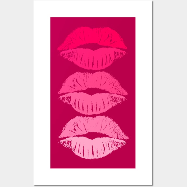 HOT PINK LIPS Wall Art by Adatude